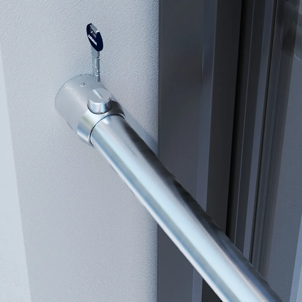 Runde Edelstahl Fenster Absturzsicherung in der Laibung